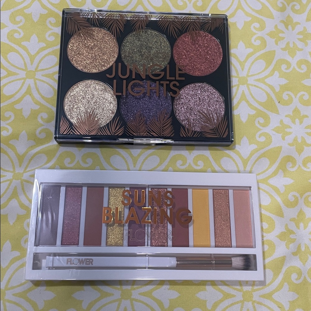 Flower Bundle! Jungle Lights & Suns Blazing Eyeshadow Palettes NWT